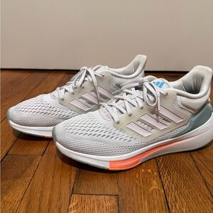 Adidas Women's White and Orange Athletic Shoes